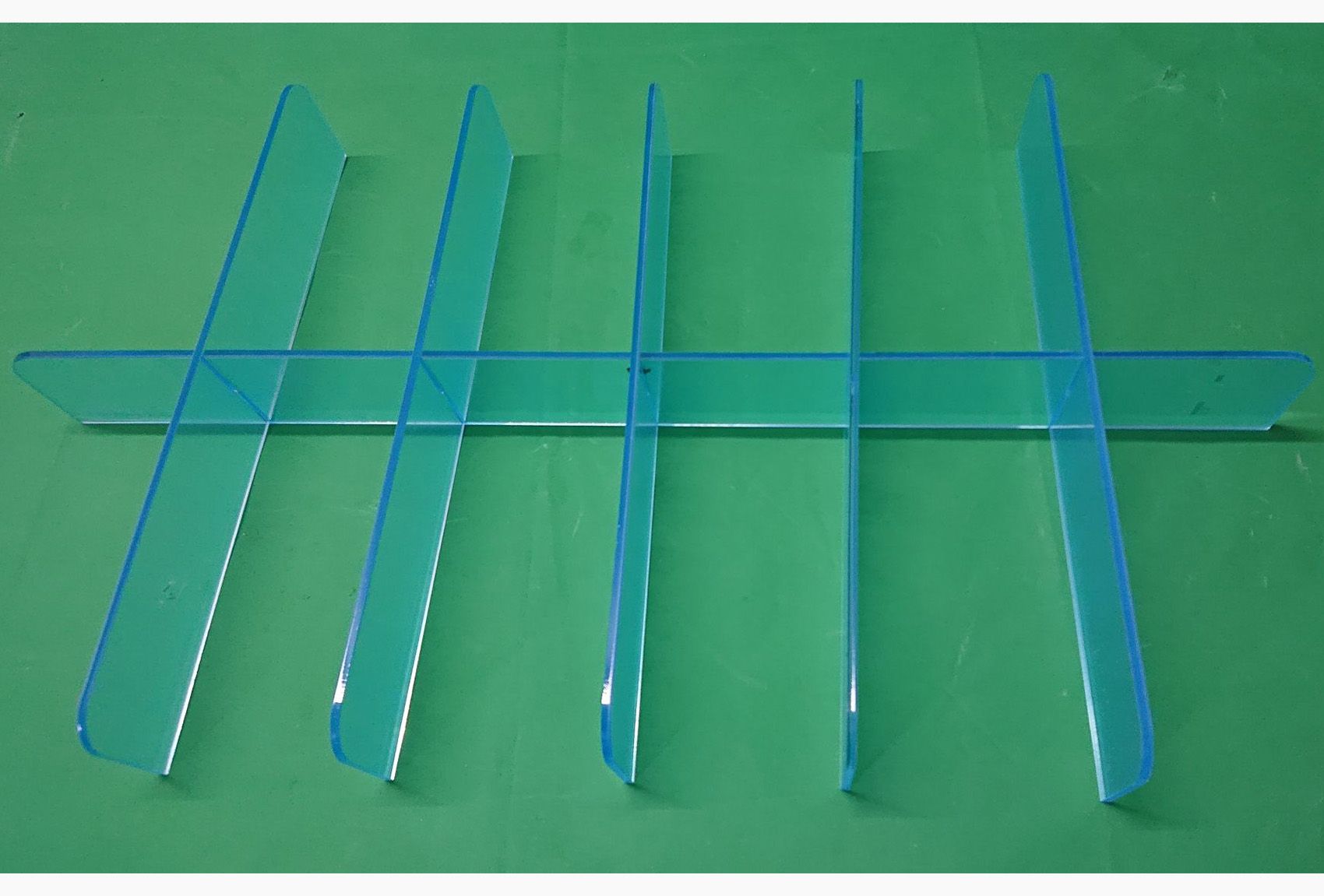 Acrylglastrenner transparent 6x2 Felder